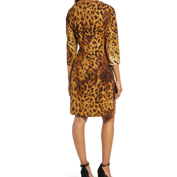 NWT TOMMY BAHAMA Serengeti Spots Dress Size M Color Monzo Wood - Picture 3 of 6